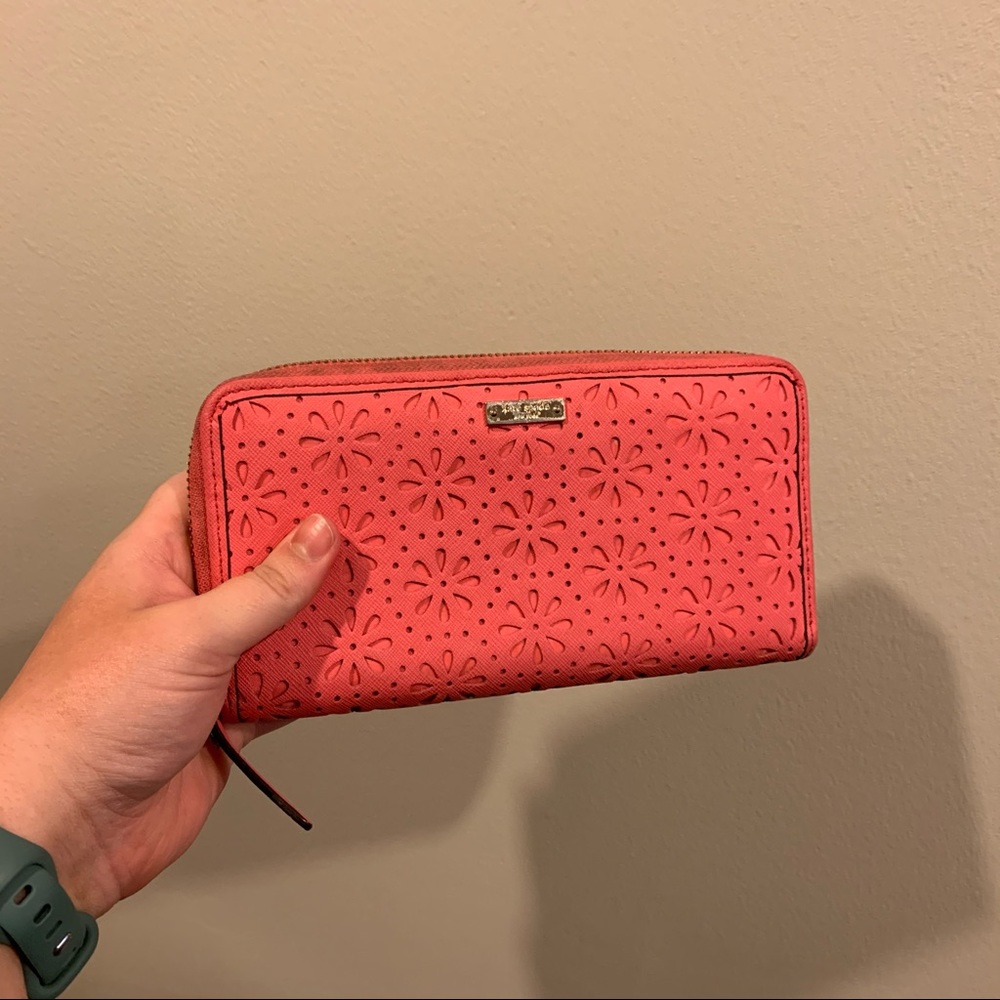 Kate Spade Eyelet Lace Floral Laser Cut Wallet